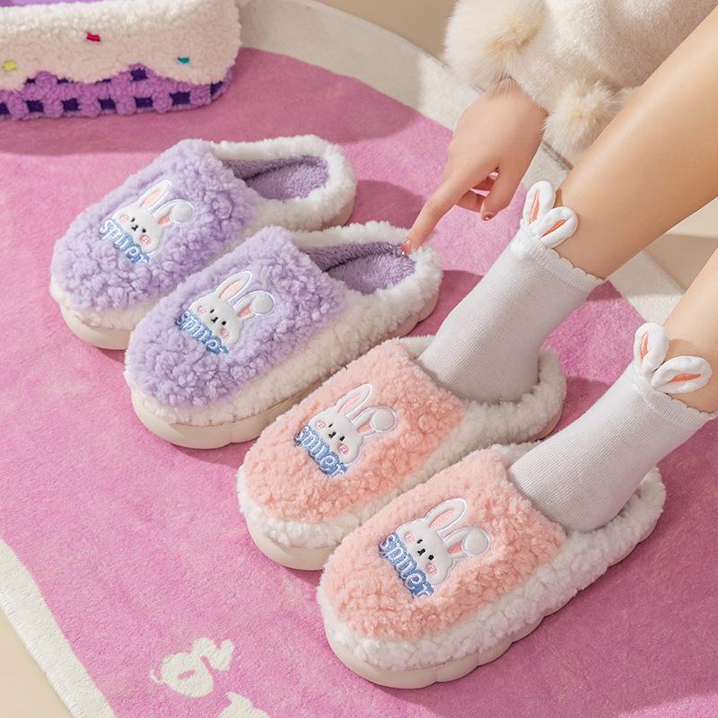 Тапочки Плюшевые тапочки на толстой подошве