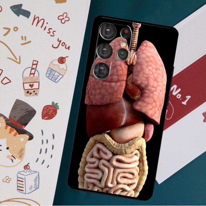 Медицинский чехол с изображением человеческих органов и сердца для Samsung Galaxy S23 S22 S21 Ultra S20 FE Note 20 Ultra S8 S9 S10 Note 10 Plus, чехол