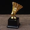 Трофей по бадминтону Золотые пластиковые призы для детских соревнований Наградная медаль Декоративная модель Спортивная игра Игрушка Чемпион