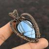 Owyhee Blue Opal Pendant Copper Wire Wrapped Pendant Handmade Pendant Wire Wrap Jewelry Amazing Pendant Gift For Mom Gemstone Copper Jewelry