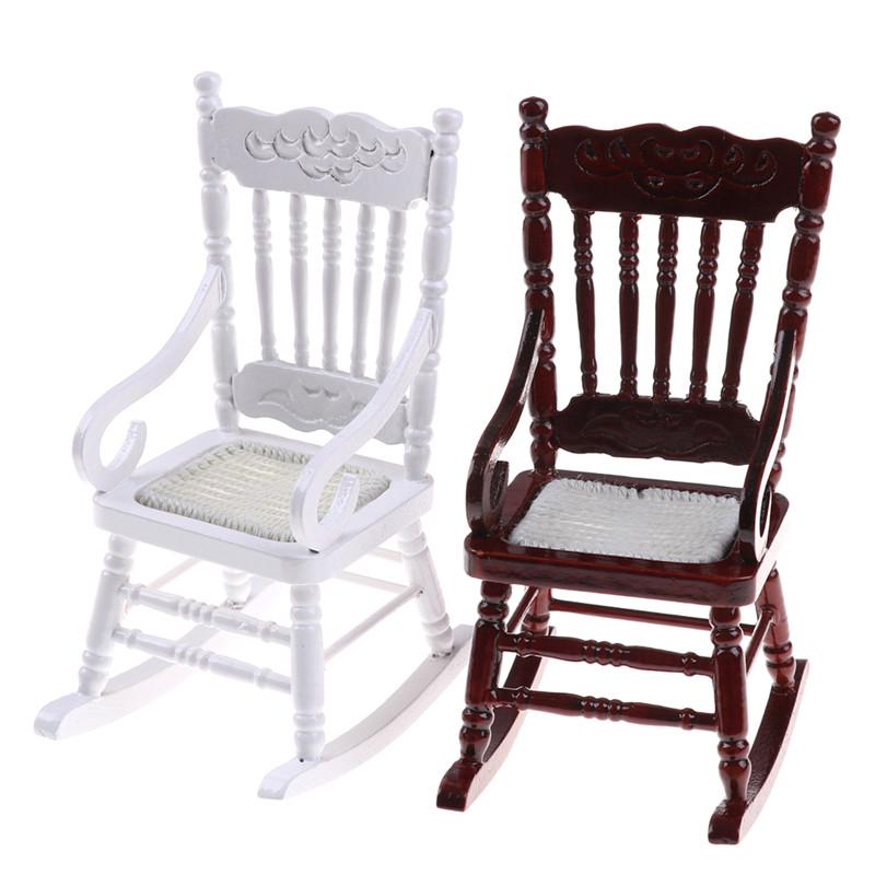 1шт мини-мебель тканое кресло-качалка с подлокотниками