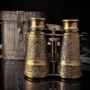 Unique Pure Solid Brass Travelling Binocular with Beautiful Leather Case, Fully Functional, Valentine's Day, Birthday, Home Décor
