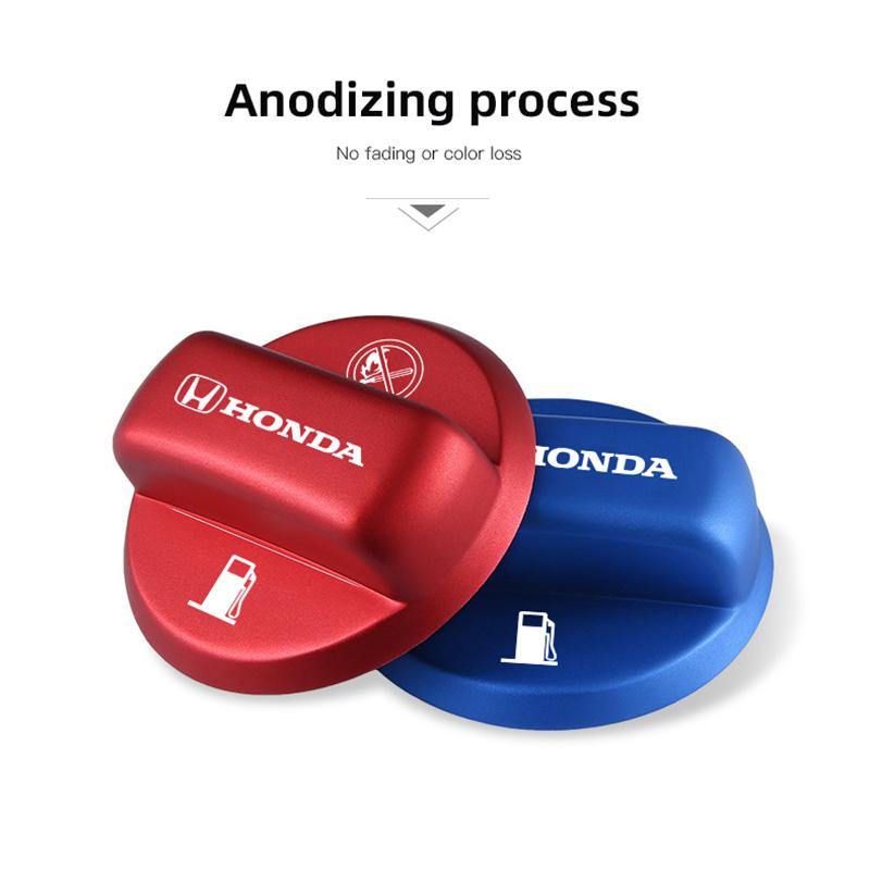 TQDX8 Car Fuel Tank Cap Cover Frosted Aluminum Alloy Lid Auto Accessories For Honda Civic Accord Fit Jazz Pilot CRV Odyssey Passport