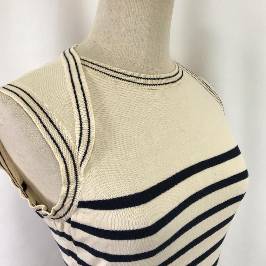 Jean Paul Gaultier ДЖИНСОВЫЙ Хлопковый Пуловер без рукавов [Женский 40](ИСПОЛЬЗОВАЛ)