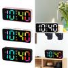 Simple Digital Bedside Alarm Clock With Dynamic Color And Double Alarms For Heavy Sleepers Kids Girls Desk Display