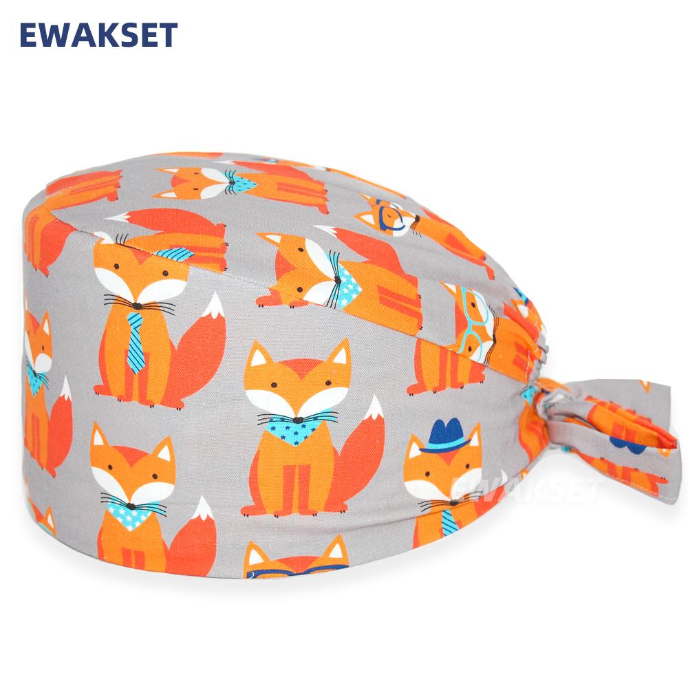 Новая мягкая кепка из хлопка, регулируемая шапка с героями мультфильмов, шапка для лабораторной работы, хирургическая шапка, аптека, аксессуары для ухода за стоматологом, шапочки-скрабы