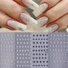 Magnetic Nail Art Sticker Ins Fenghuang Silver Eight Star Black and White Star Glue Nail Sticker