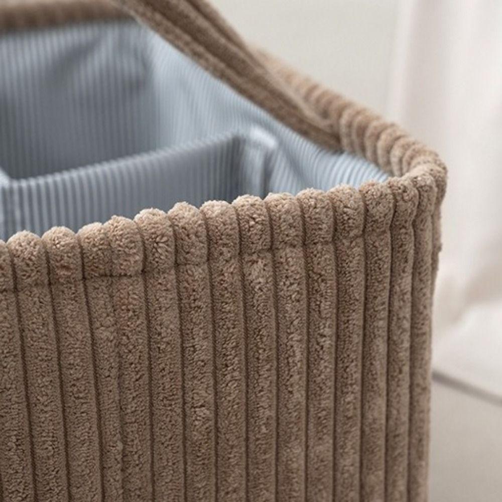 Portable Cloth Compartment Storage Basket Large Capacity with Handle Baby Diaper Bag Solid Color Mommy Bag Office