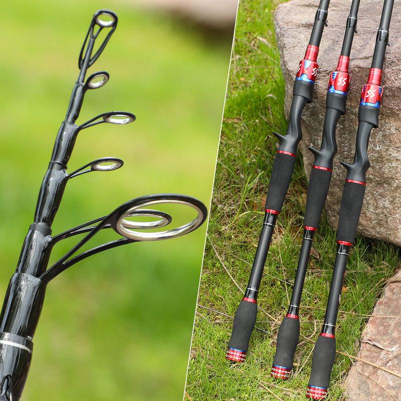 Кастинговая/спиннинговая удочка 1,8-2,4 м, направляющее кольцо большого диаметра, удочка для туристической удочки