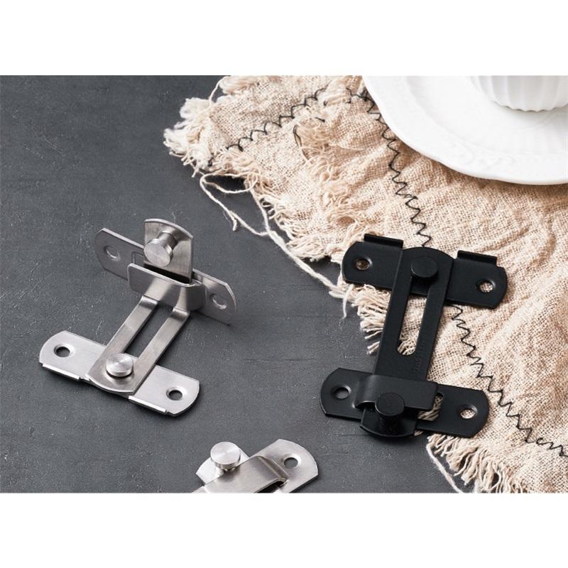 Дверной замок-защелка из нержавеющей стали, противоугонный, раздвижной, амбарный дверной замок, угловой, 90 градусов, мини-механизм блокировки, прочный замок безопасности