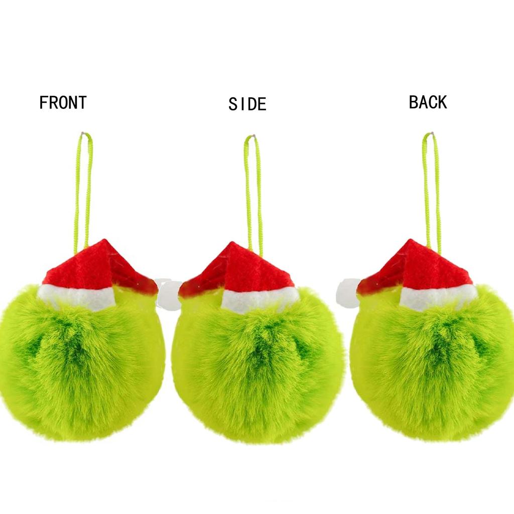 Christmas Rolling Ball Pendant: Fluorescent Green Faux Balls