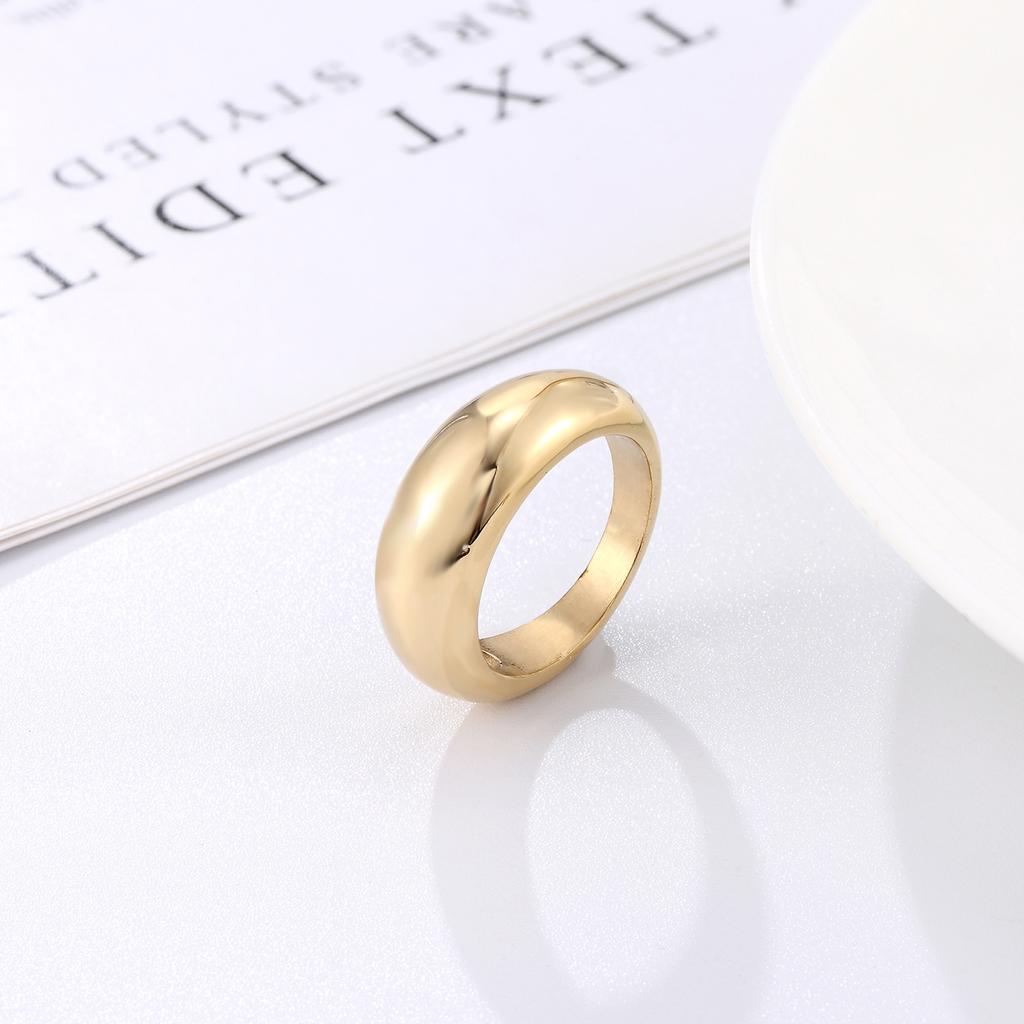 Кольцо из титановой стали, простой дизайн с бриллиантом, французская элегантность, универсальная индивидуальность, обтекаемое, на указательный палец