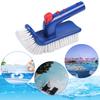 Щетка для бассейна Щетка для углов и ступеней бассейна Изогнутый конец Вращающаяся на 180 градусов Щетка для чистки бассейна для встроенных и надземных бассейнов