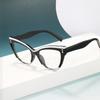 Модные очки с заклепками, блокирующие синий свет, кошачий глаз, для чтения, от пресбиопии, женские, очень большие, полнокадровые, трендовые, для дальнозоркости