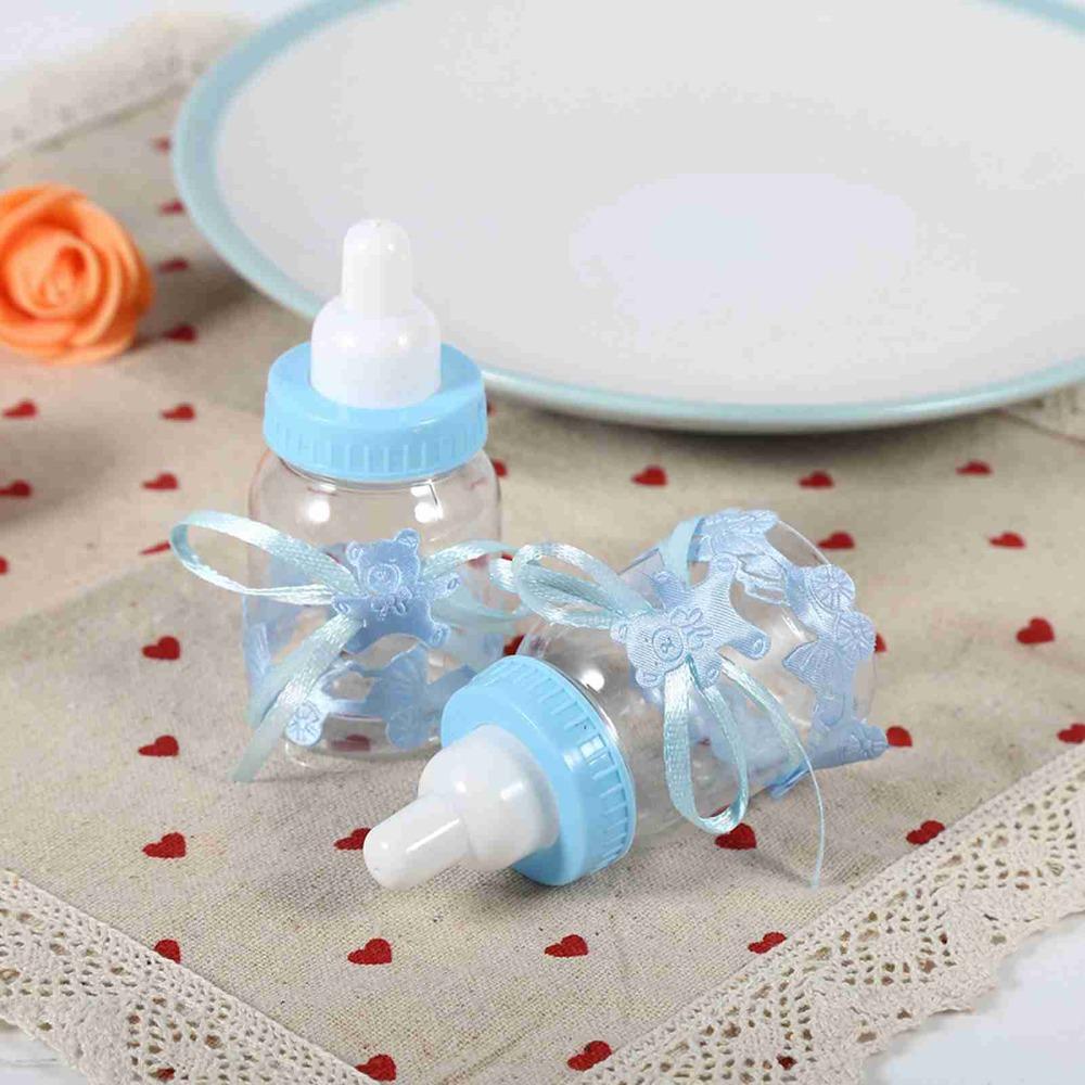 12pcs With Ribbons Candy Chocolate Bottles Mini Milk Bottles Candy Present Bottles  Home Party Decor