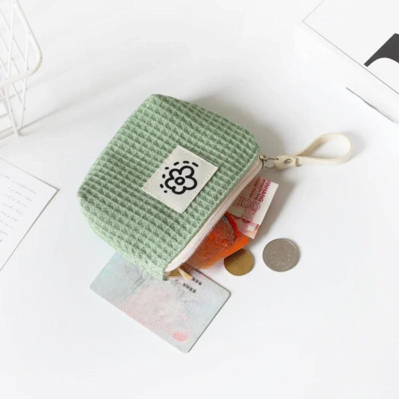 Милый цветок Мягкий квадратный монетница кошелек для денег сумка на запястье Портативный мини помада органайзер автобус удостоверение личности кредитные карты сумки