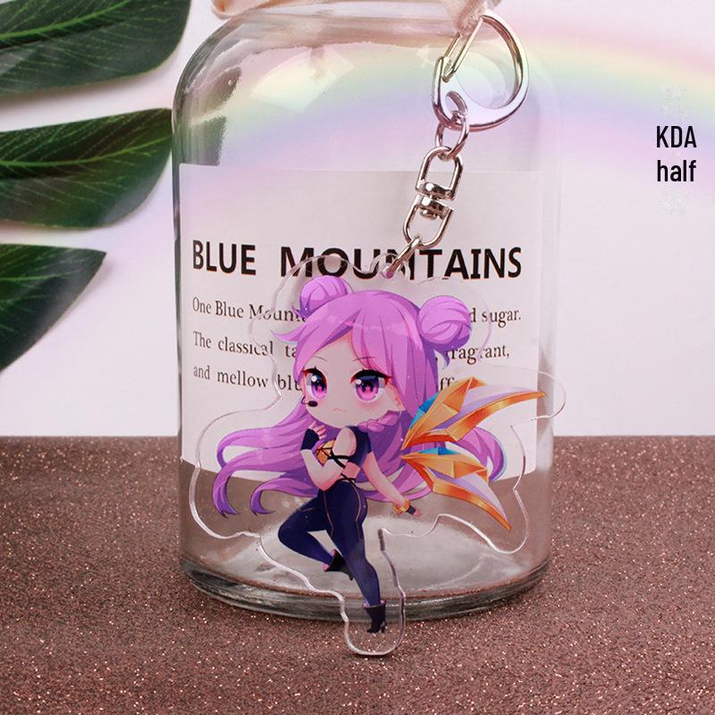 Аниме акриловый двухслойный сэндвич-подвесной брелок - Lualu Blind Monk Yasuo Comic Exhibition Accessories