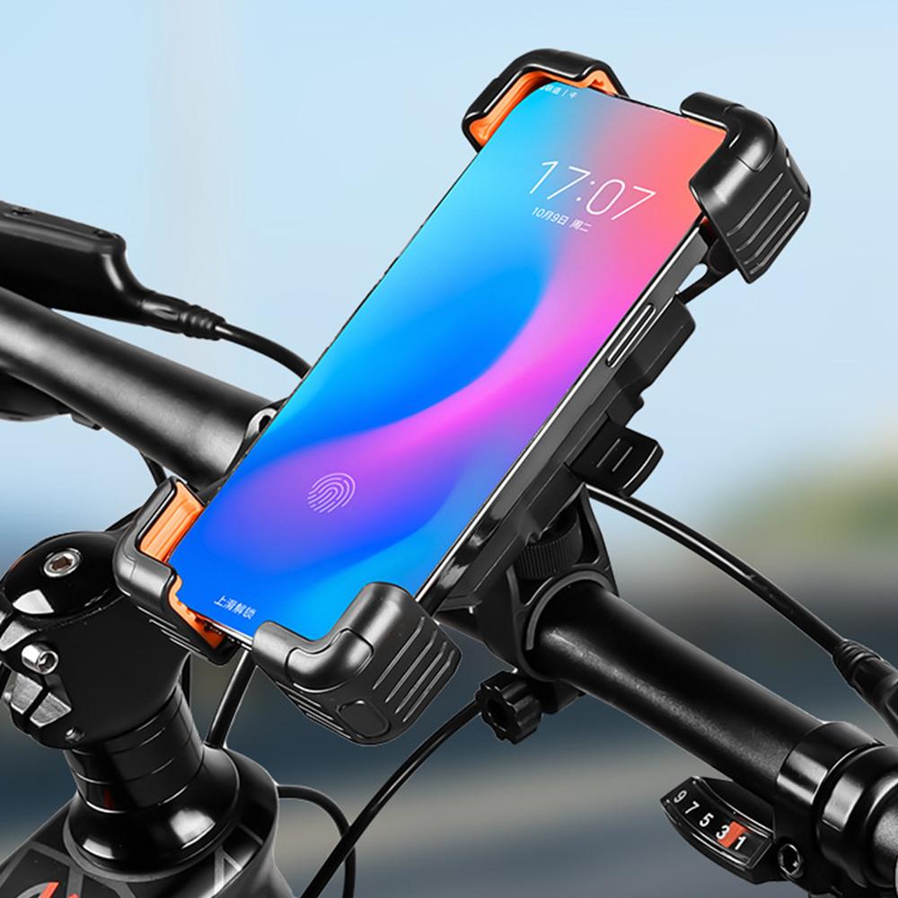 Держатель для телефона на велосипед с обзором 360°, универсальный держатель для телефона на велосипеде, подставка для мобильного телефона 4,5–7,2 дюйма, противоударный кронштейн для мотоцикла