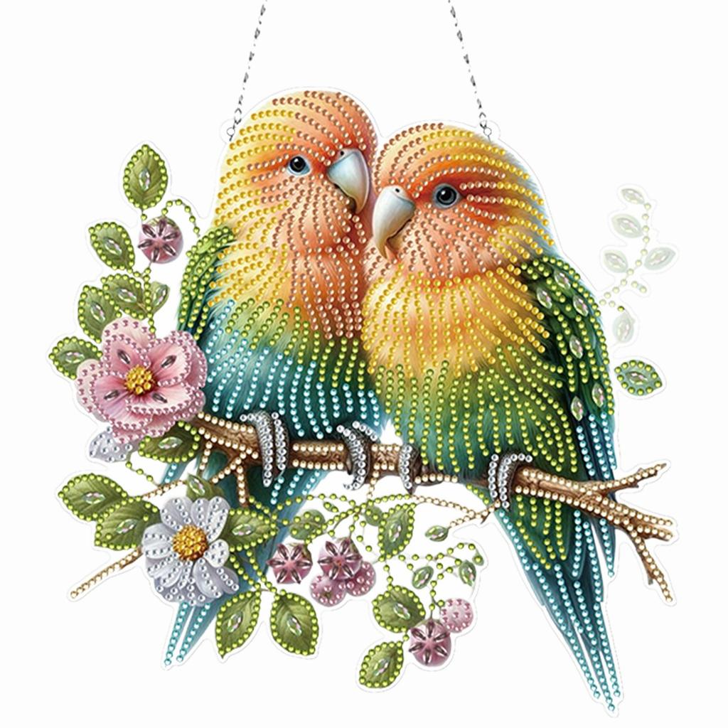 Acrylic 2D/Flat DIY Diamond Painting Set Rhinestone Diamond Art Window Pendants Diamond Art Pendant Home Wall Decoration Crafts