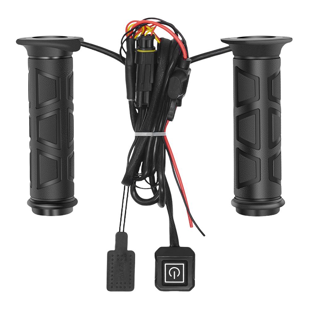 New Motorcycle Hand Heated Grips Universal Motorcycle Handlebar Hand Warmer Waterproof 3 Gear Electric Heated Grips Molded Grips