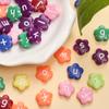 40pcs 10.5mm Flower Shape Mix A-Z Alphabet Letter Charms Loose Beads DIY Bracelet Handmade Accessory