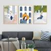 Abstract Woman Art Oil Painting Decorative Illustration Nordic Posters And Prints Wall Art Canvas Mural Pictures In The Room No Frame