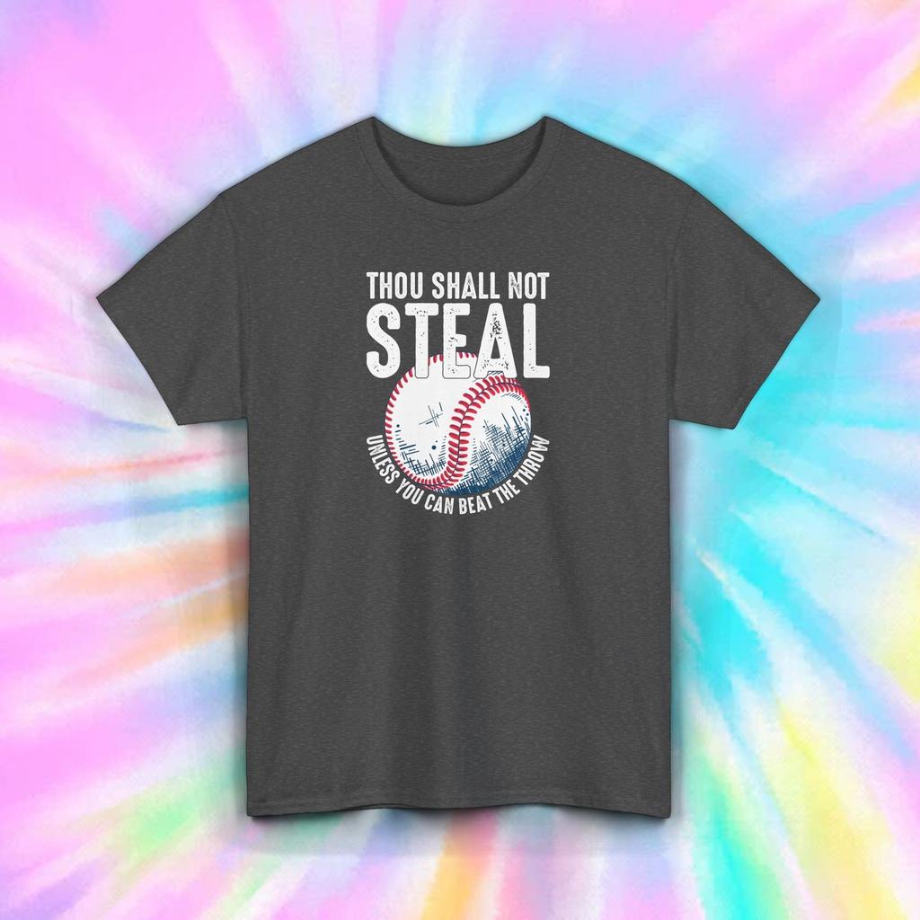 Baseball T-Shirt Mens Womens Tees Top Thou Shall Not Steal Funny Sports Player Gift S-5XL