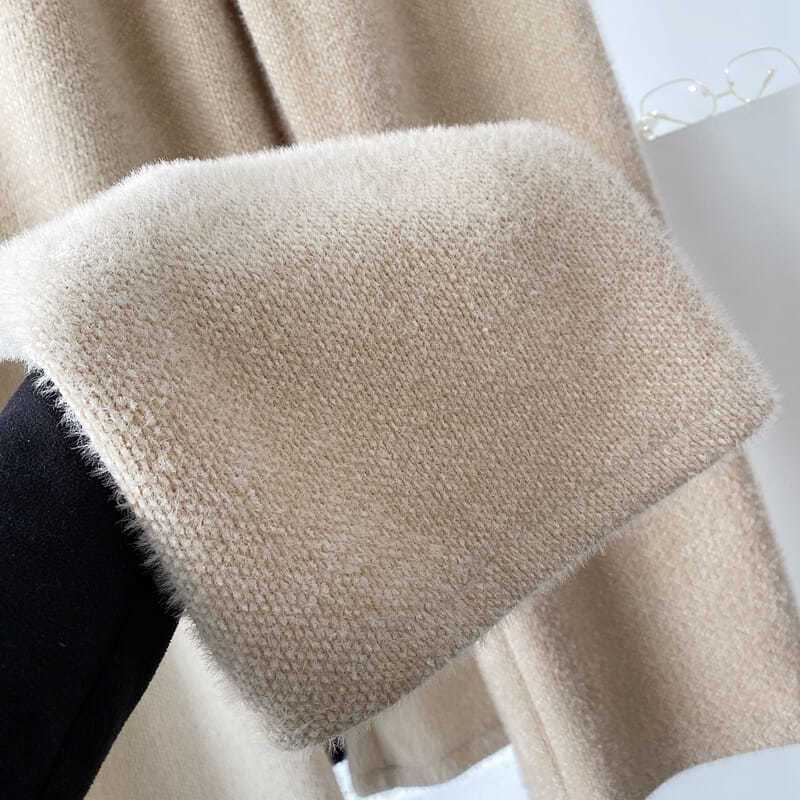 Новые зимние толстые винтажные прямые брюки с эластичной талией, женские универсальные норковые бархатные облегающие широкие свободные брюки, женская повседневная одежда