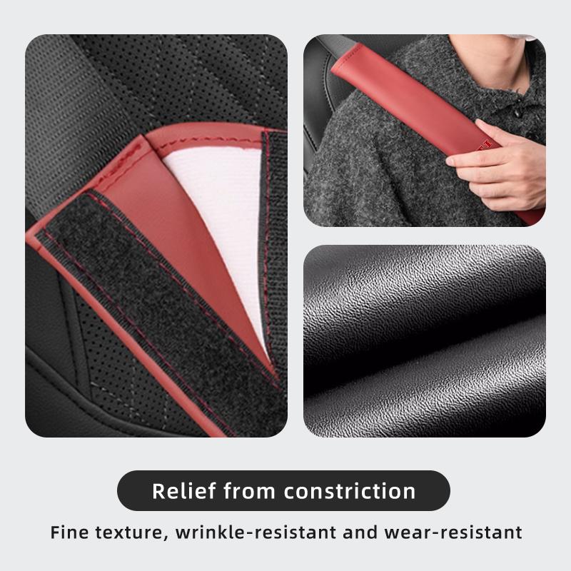 For Volkswagen VW Soft Leather Long Seat Belt Shoulder Pad Universal Comfort Fit Jetta Golf4 5 6 Beetle CC B5 B6 B7 EOS GTI MK2 zk8