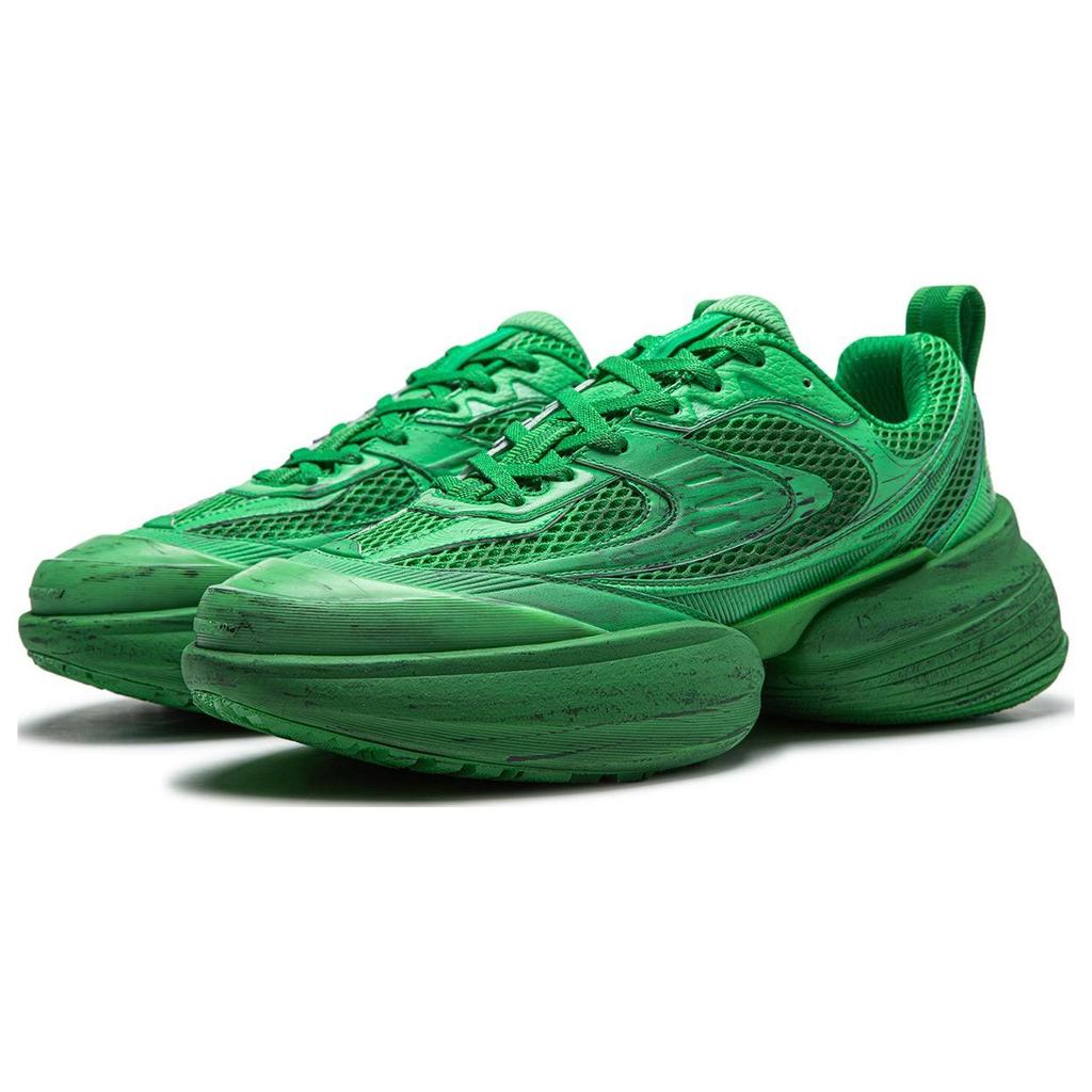 Li Ning Super Distance 2 CF Cushioning Non-Slip Wear-Resistant Low-Top Casual Shoes Unisex Casual Shoes Green AGLT157-4