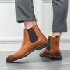 Mens Dress Boots Fashion Chelsea Boots Brand Business Casual Leather Boot British Style Short Boots for Men Ankle Boot Botas2025