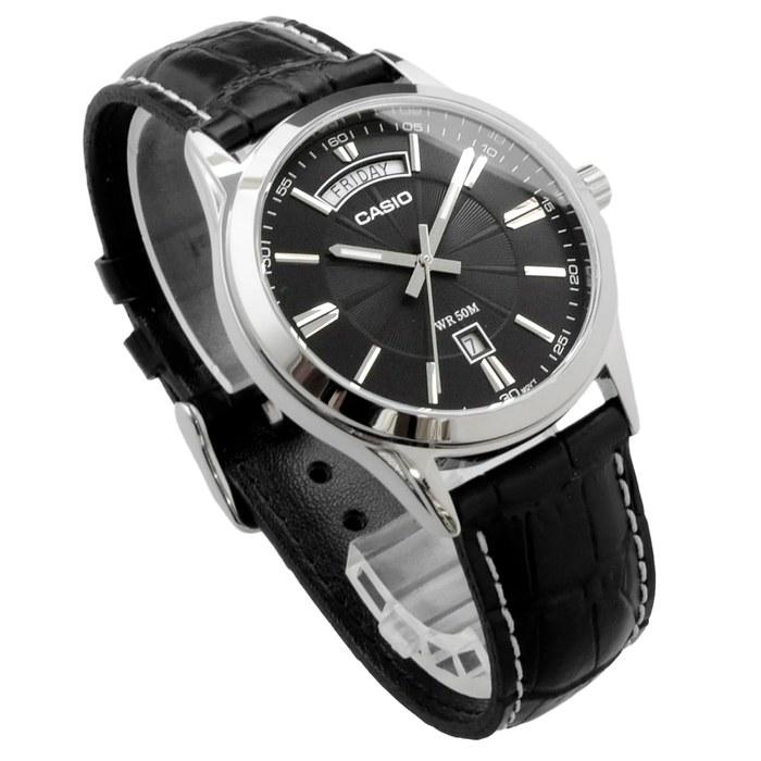 [Casio] Мужские аналоговые кварцевые часы MTP-1381L-1AV - Черные