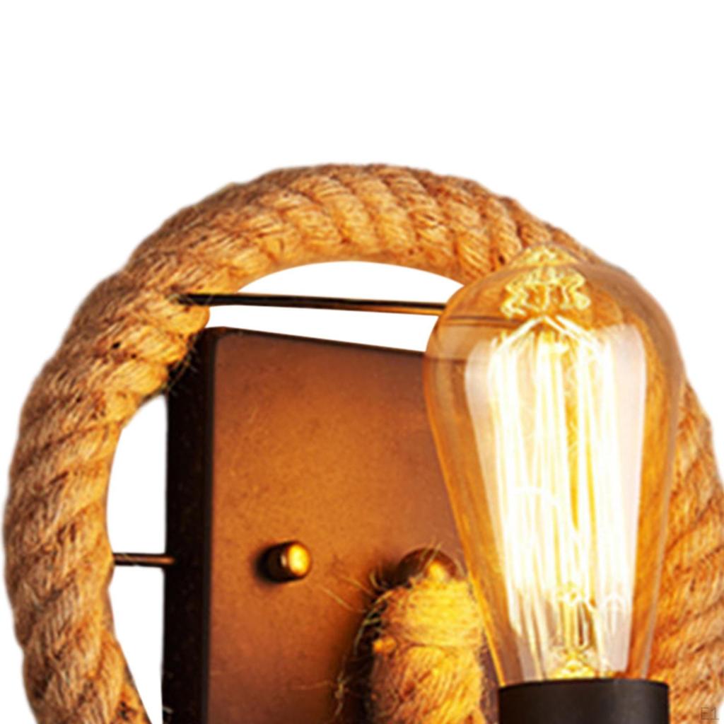 Промышленный настенный светильник Farmhouse Creative Unique (без лампочки E27) Лампа из пеньковой веревки