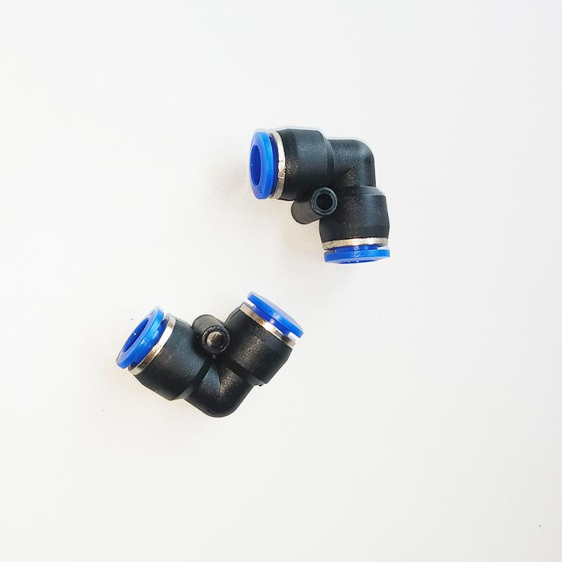 Пневматический угловой соединитель для воздушного шланга 90° Пластиковое колено PV-4/6/8/10/12/16 Быстросъемный фитинг