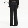 MO&Co. High-Waisted Silk Blend Wide-Leg Casual Pants