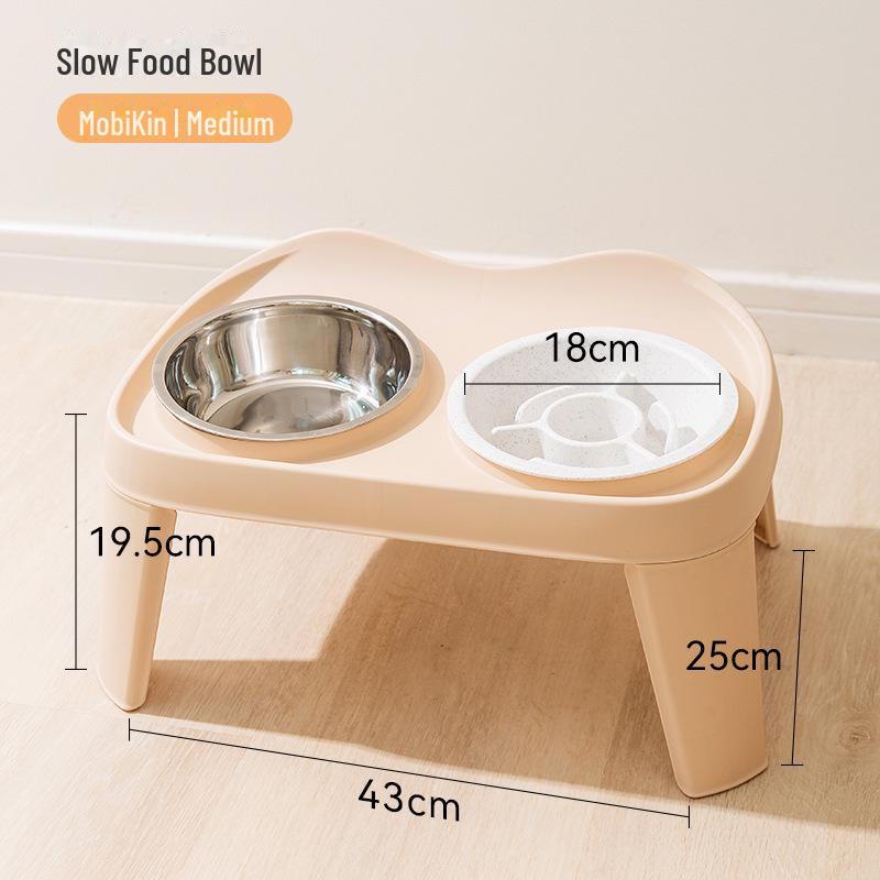 Складная приподнятая двойная миска для средних и крупных собак - классическая миска для воды и еды для золотистых ретриверов и домашних животных