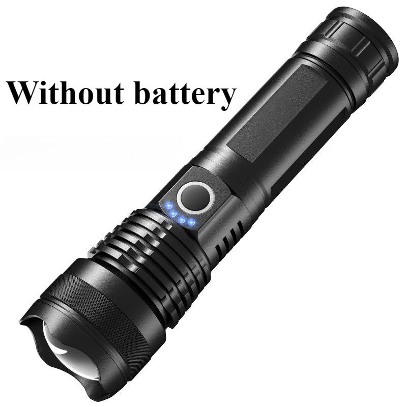 Most Powerful LED Flashlight Strong Light Tactical Torch Outdoor Waterproof Camping Hiking Lantern USB Rechargeable Lamp