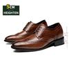 Genuine Leather Brogue Men Elevator Shoes Height Increase Insole 5cm Height Increase Lift Men Formal Dress Shoes Business Office