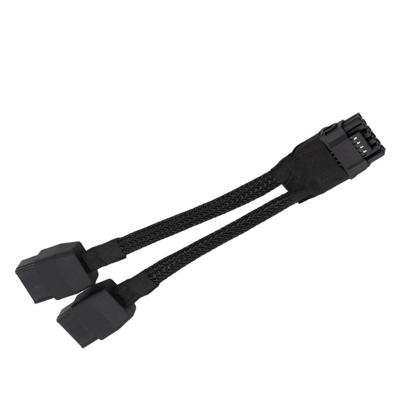 Кабель питания GPU 16AWG 2x 8Pin на 12+4Pin, мощность 600 Вт для RTX4090 и видеокарт высокого класса