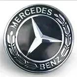 HSVK2 57mm Star Flat Hood Bonnet Logo Emblem Badge For Mercedes Benz W204 W124 W201 W202 W212 W220 W205 automobile