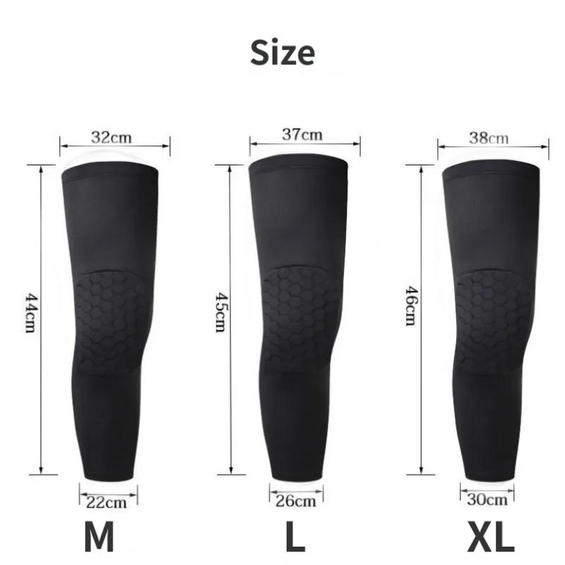 Наколенники для баскетбола, волейбола, поддержка из сотовой пены, компрессионный рукав для ног, наколенник, поддержка, спортивный наколенник, оборудование для фитнеса