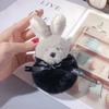 Plush Stuffed Animal Rabbit Fur Keychain Furry Doll Pompom Bunny Stuffed Keyring Bag Charm Kawaii Plush Bunny Pendant Women Girl