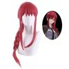 Anime Chainsaw Man Makima Cosplay Wig Synthetic Party Red Role Play Wigs