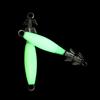 1/5PCS Noctilucent Jigs Luminous Squid Hook Wood Shrimp Lures Fishing Tackle Octopus Bait
