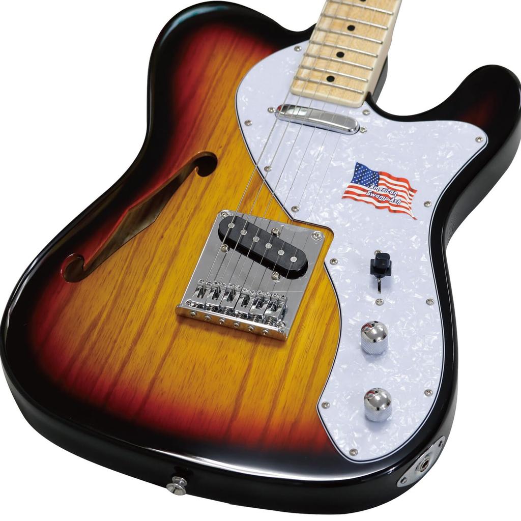 Гитара типа SX TL с корпусом из ясеня 3TS, полуакустическая STL/H/3TS