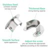 304 Stainless Steel Flange Seat 2PCS Wardrobe Hanger Rod Bracket Robust Fixing Hardware Holder for Closet Bar Support
