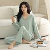 Sexy Lapel Pajamas Modal Minimalist Solid Color Nightwear Set Loose Fitting Women's Home Wear Casual Intimate Lingerie Sleepwear