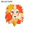 High Quality Lion Head Shape Women Brooch Acrylic Material Handmade Animal Women Pins Brooches On Bags Clothes