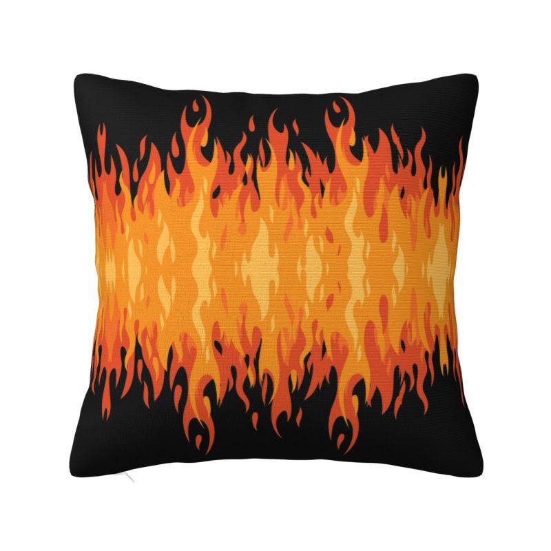 Luxury Red Hot Fire Racing Flames Cushion Covers xcm Velvet Throw Pillow for Car Square Pillowcase Home Decorative