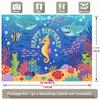 Underwater Birthday Banner, Shark Turtle Coral Backdrop Wall Decor for Party